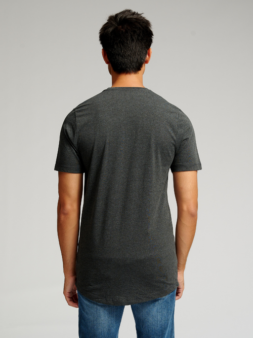 Long T-shirt - Dark Grey Melange