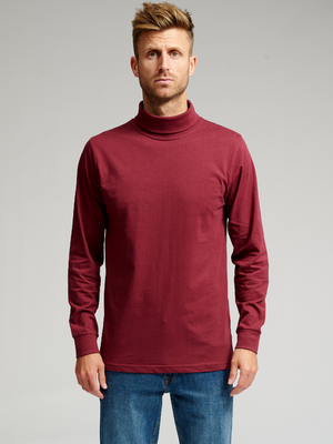 Rollneck jumper - Burgundy red