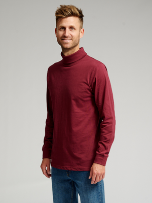 Rollneck jumper - Burgundy red