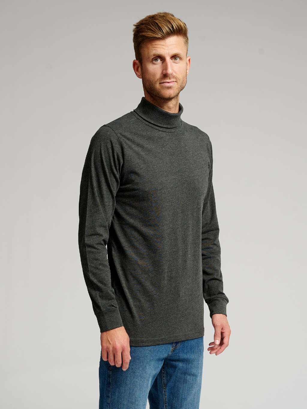 Rollneck jumper - Dark grey