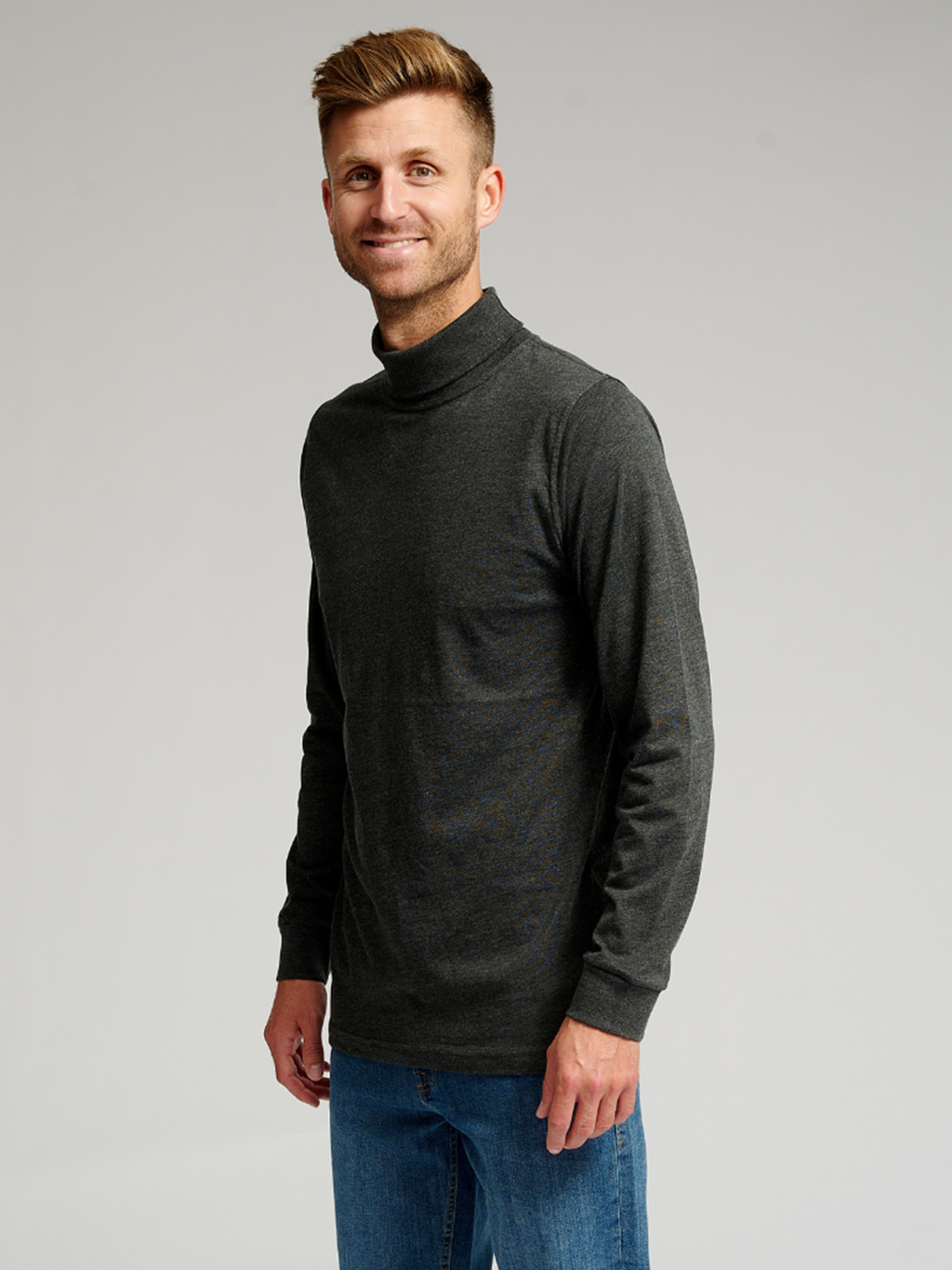 Rollneck jumper - Dark grey