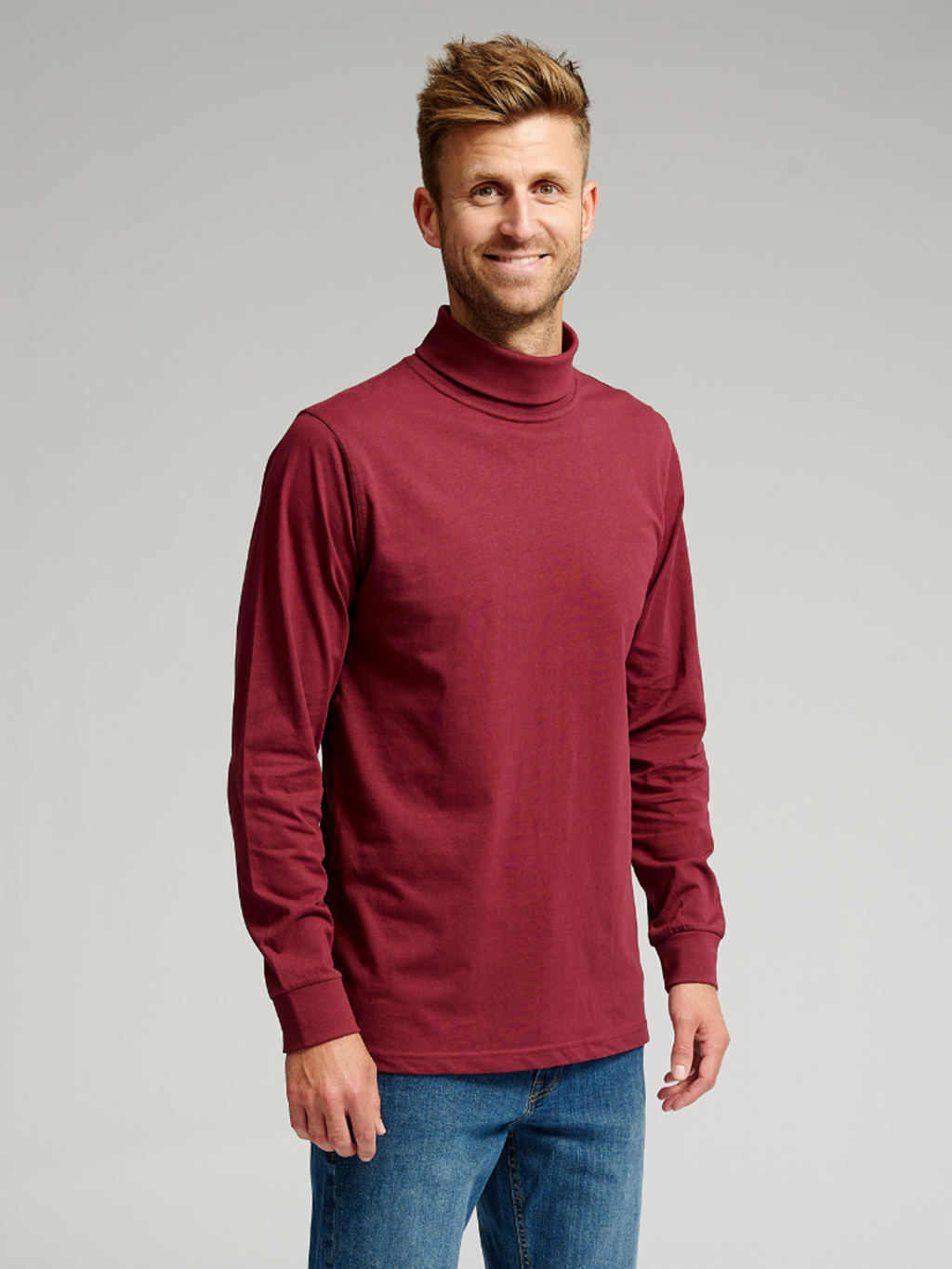 Rollneck jumper - Burgundy red