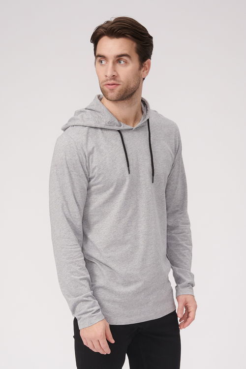 Light hoodie - Lysegrå - TeeShoppen - Sort