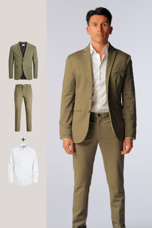 The Original Performance Suit (Olive) + The Original Performance Shirt - Package Deal