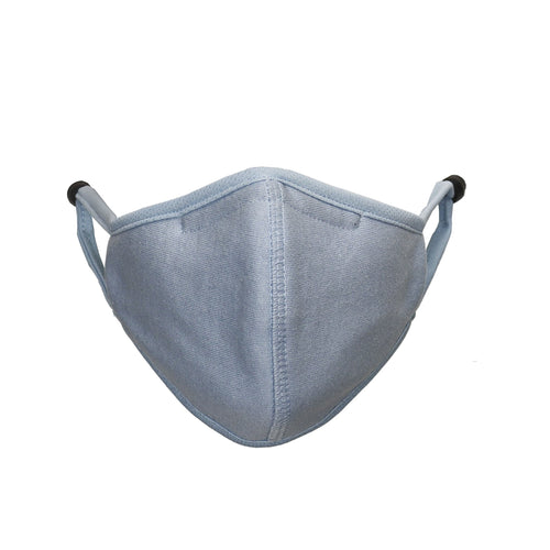 3-layer Dust Mask - Light blue (organic cotton) - TeeShoppen - Grey
