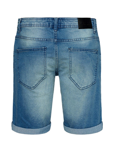 Denim Shorts - Blue - TeeShoppen - White 6