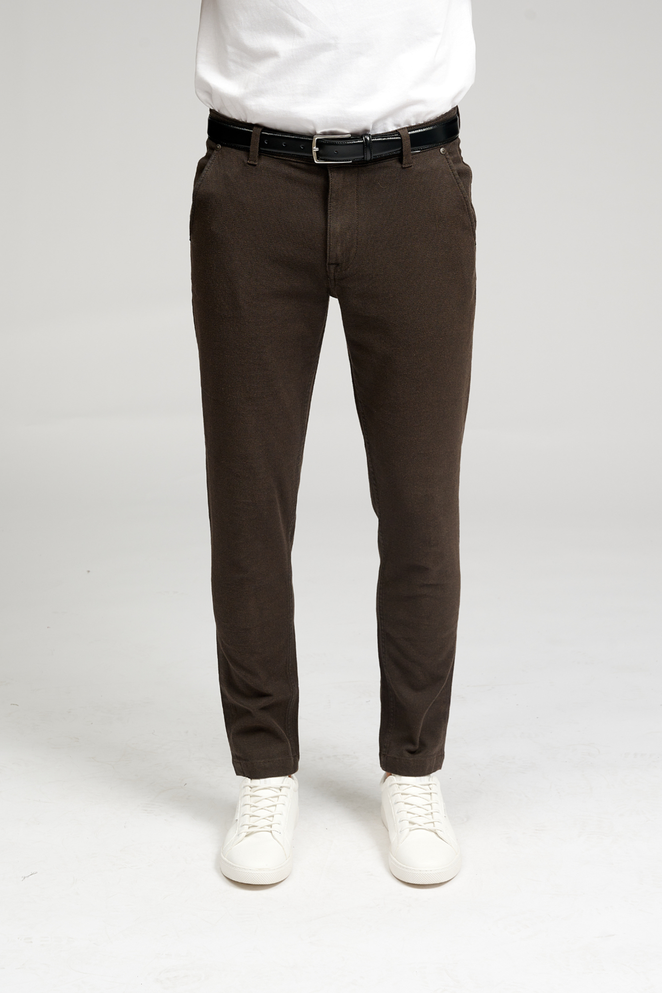 Performance Structure Trousers - Dark Brown - TeeShoppen - Brown