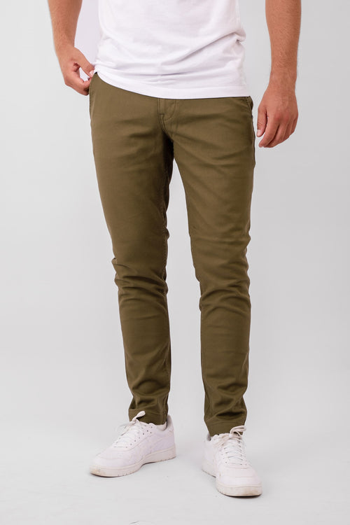 Performance Structure Trousers - Olive - TeeShoppen - Green