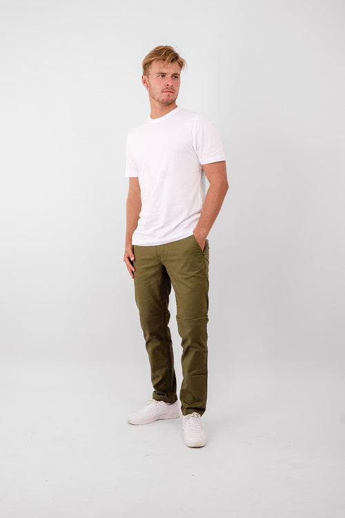 Performance Structure Trousers (Regular) - Olive - TeeShoppen - Green