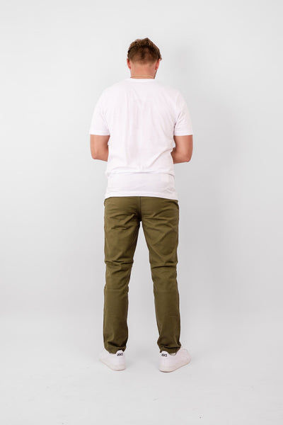 Performance Structure Trousers (Regular) - Olive - TeeShoppen - Green 4