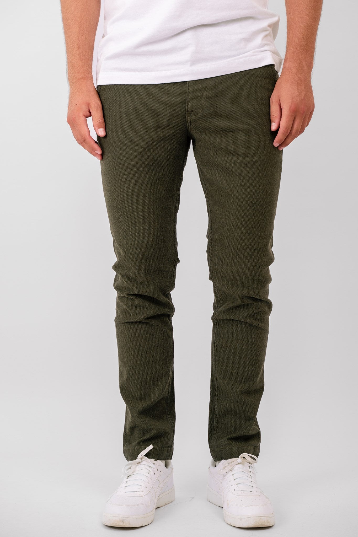 Performance Structure Trousers (Regular) - Dark Green - TeeShoppen - Green