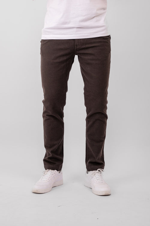 Performance Structure Trousers (Regular) - Dark Brown - TeeShoppen - Brown