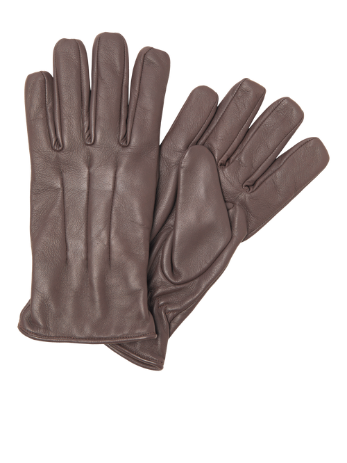 Classic Leather Gloves - Brown - TeeShoppen - Brown