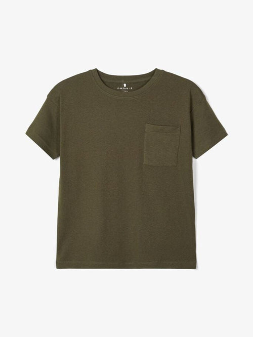 Loose fit t-shirt - Dark green - Name It - Green