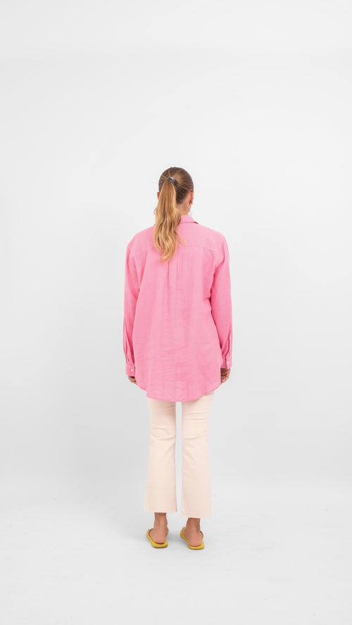 Tokyo Linen Shirt - Sachet Pink - ONLY - Pink