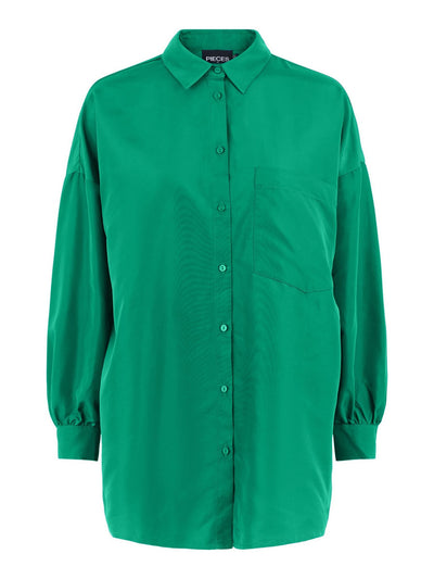 Chrilina Oversized Shirt - Simple Green - PIECES - Green 7