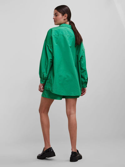 Chrilina Oversized Shirt - Simple Green - PIECES - Green 3