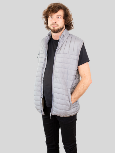 Paul Quilted Vest - Grey - Only & Sons - Grey