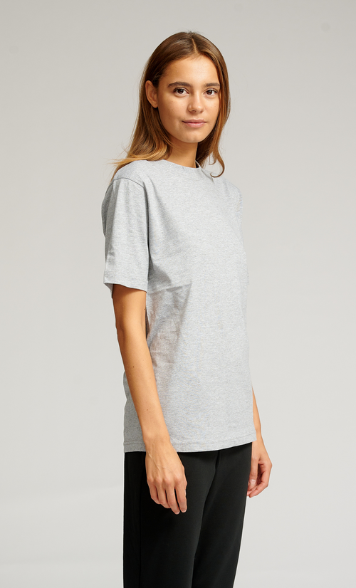 Oversized T-shirt - Grey Melange - TeeShoppen - Grey