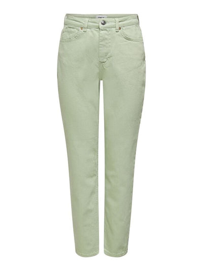 Solid Colour Mum Jeans - Desert Saga - ONLY - Green