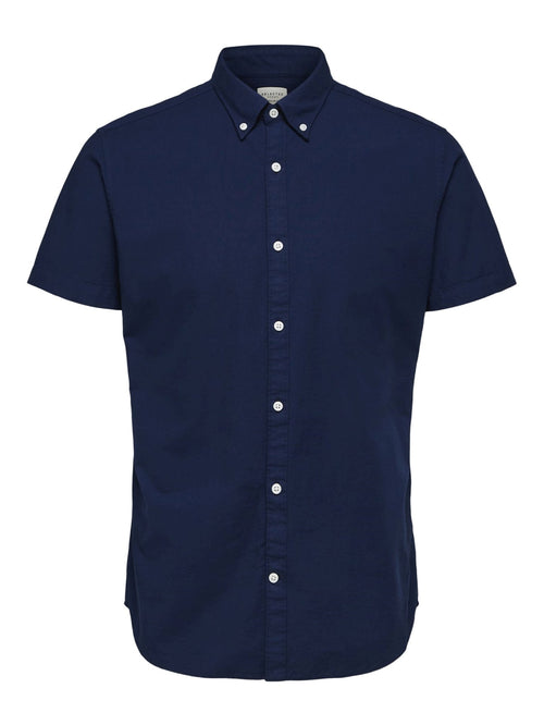 Classic short-sleeved shirt - Navy - Selected Homme - Blue