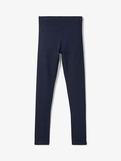 Basic leggings in cotton - Navy - Name It - Blue