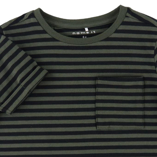 Striped t-shirt in organic cotton - Black - Name It - Black
