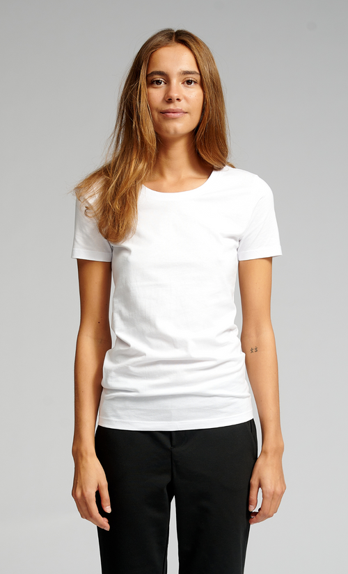Fitted T-shirt - White - TeeShoppen - White