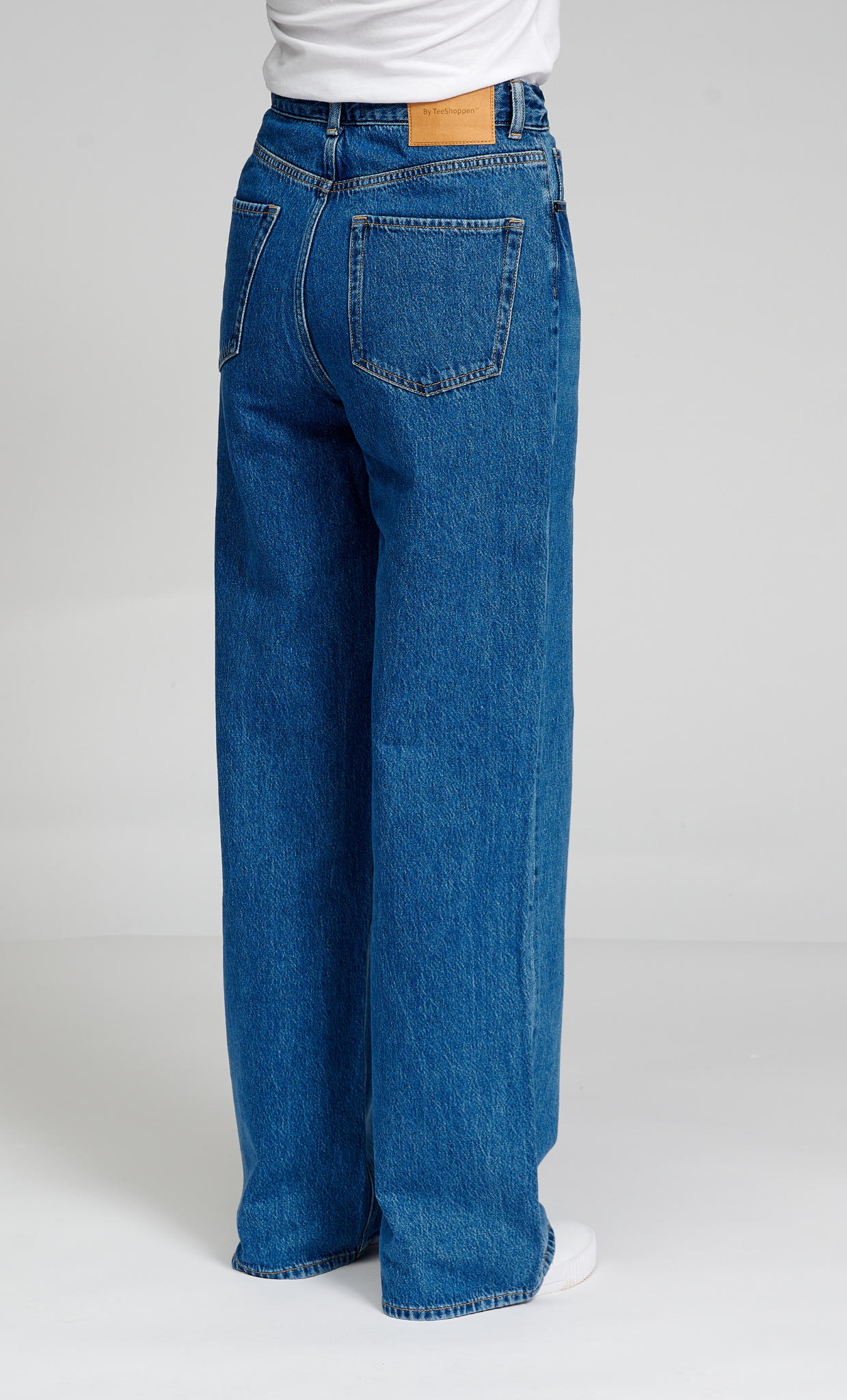 Performance Wide Jeans - Medium Blue Denim - TeeShoppen - Blue 9