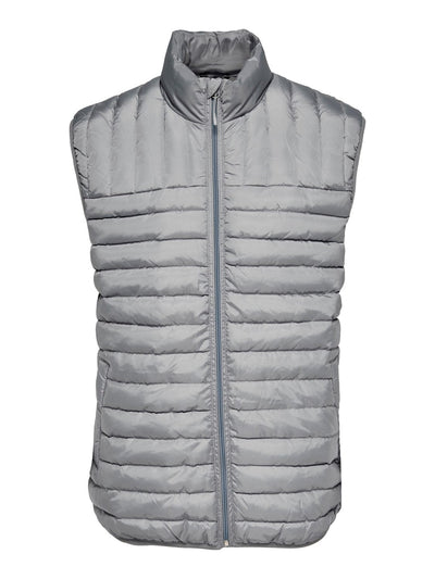 Paul Quilted Vest - Grey - Only & Sons - Grey 3