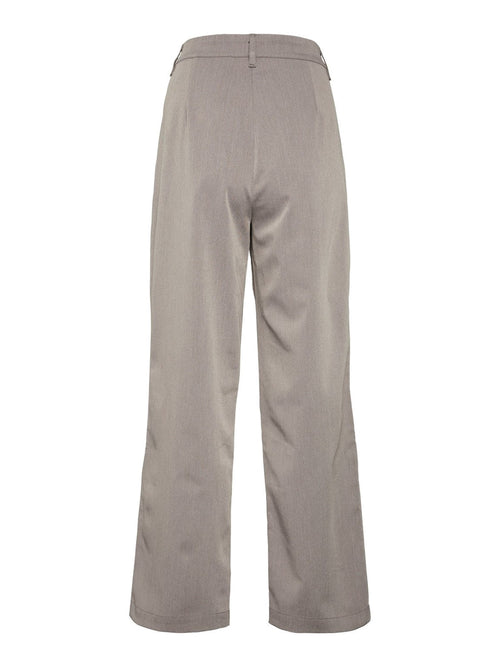 Almond Dad Trousers - Medium Grey Melange - Noisy May - Grey