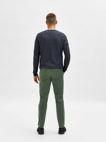 Miles Flex Chino Trousers - Bronze Green (organic cotton)