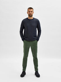 Miles Flex Chino Trousers - Bronze Green (organic cotton)
