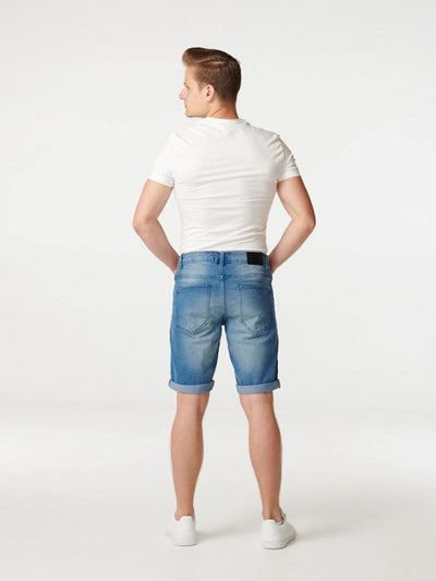 Denim Shorts - Blue - TeeShoppen - White 3