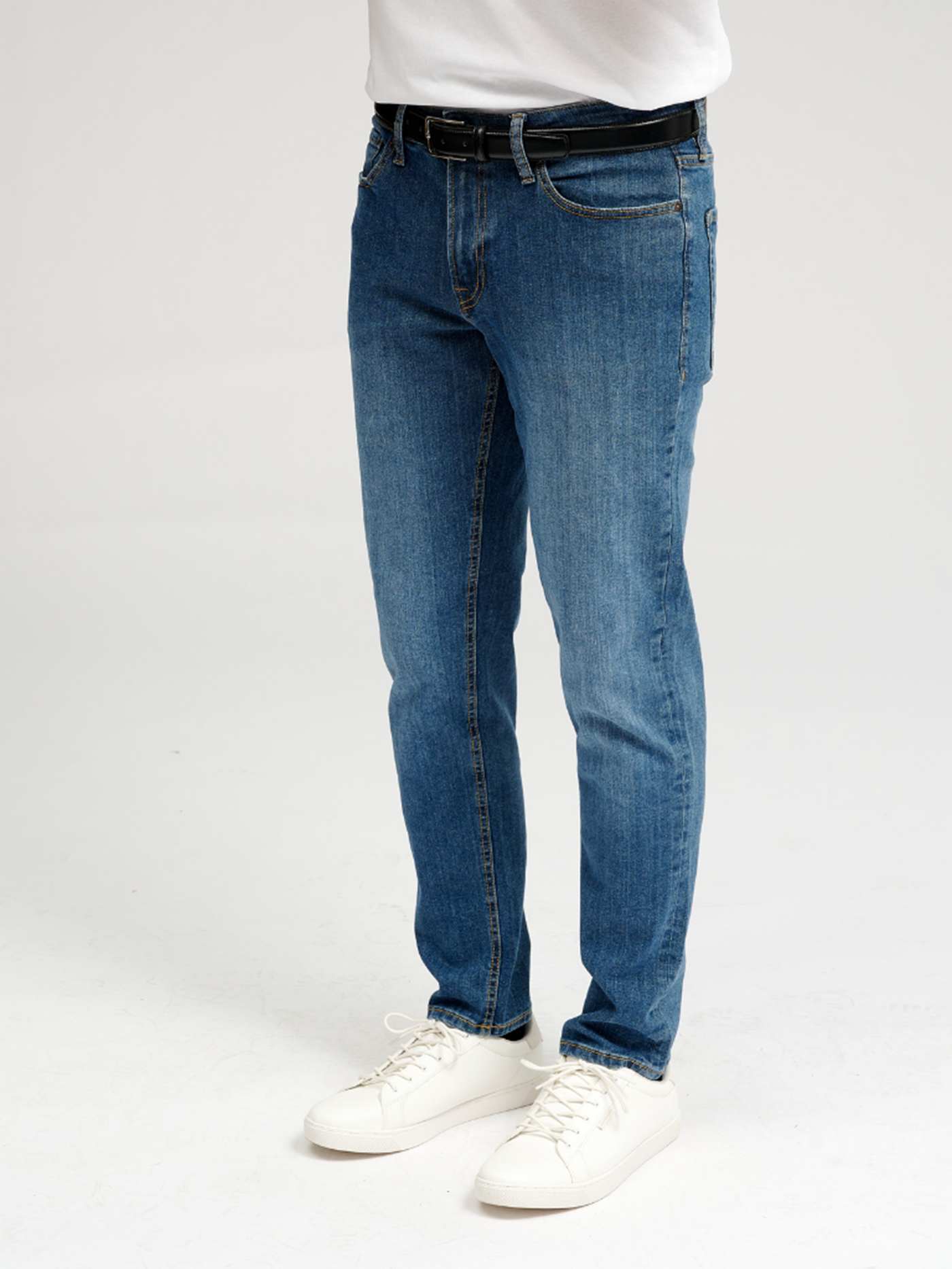 Performance Jeans (Regular) - Medium Blue Denim - TeeShoppen - Blue 9