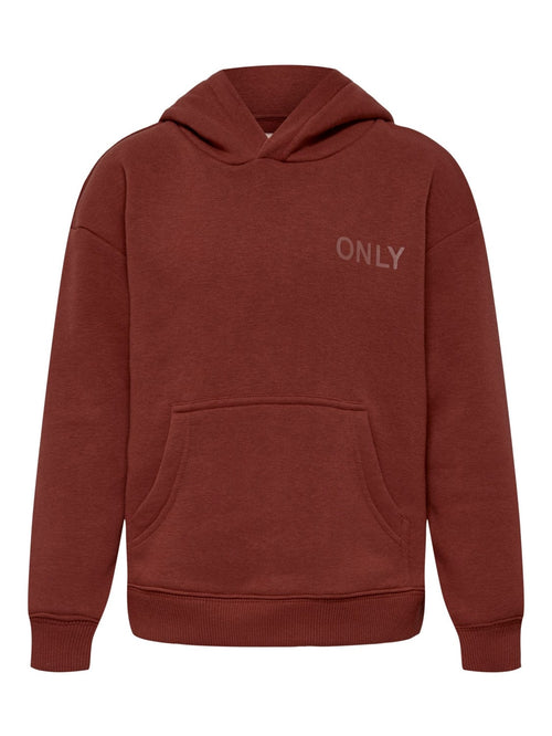 Every Life Small Logo Hoodie - Burnt Henna - Kids Only - Red