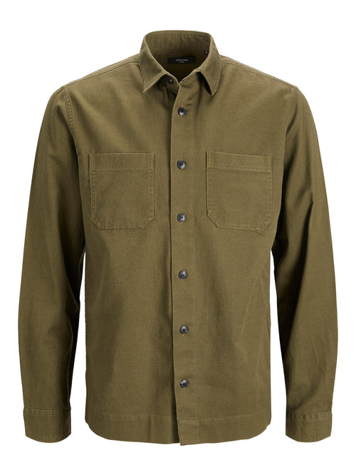 Logan Linen Shirt - Olive Night - Jack & Jones - Green