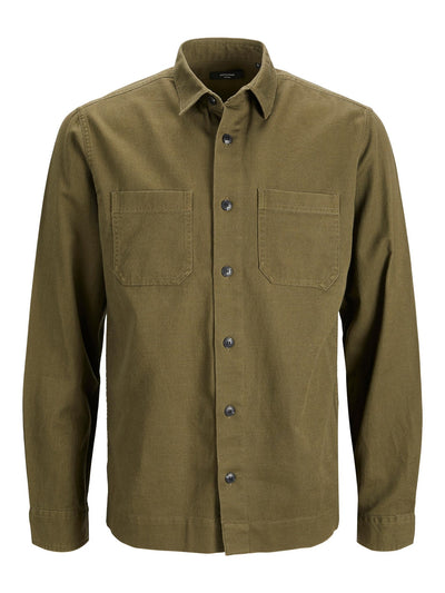 Logan Linen Shirt - Olive Night - Jack & Jones - Green 2