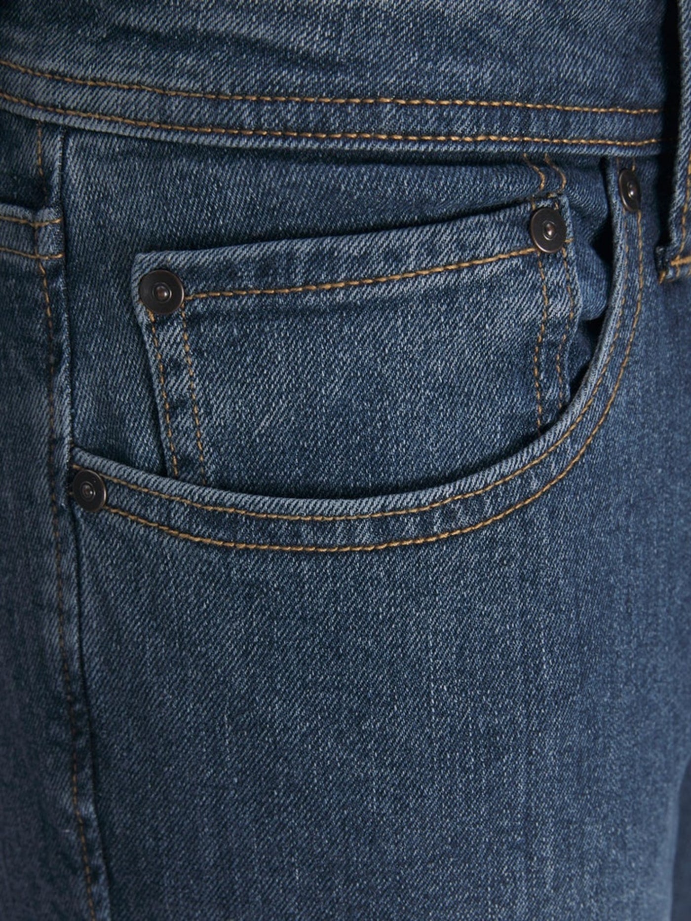 Performance Jeans (Slim) - Medium Blue Denim - TeeShoppen - Blue 10