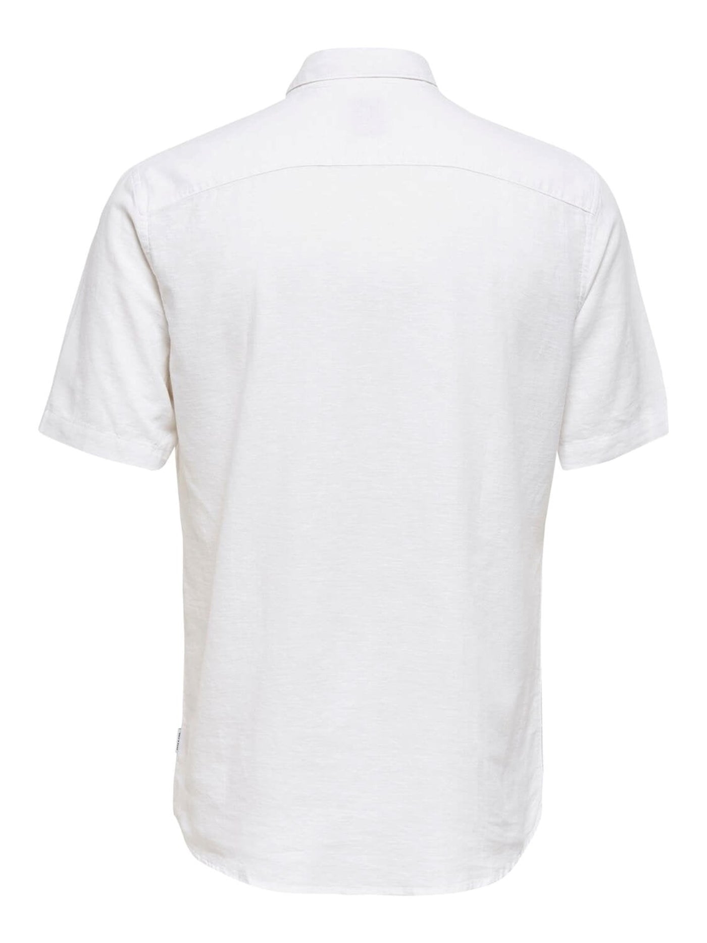 Short-sleeved linen shirt - White - Only & Sons - White 5