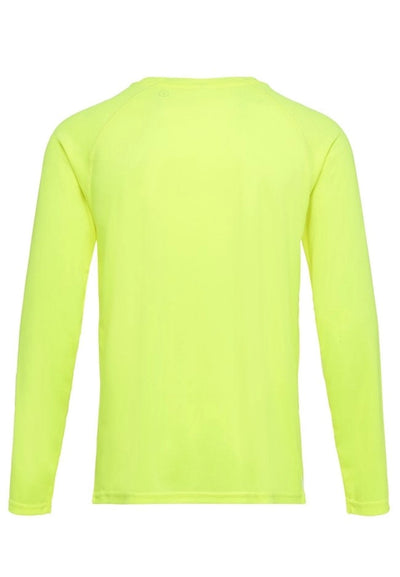Long-sleeved Training T-shirt - Neon Yellow - TeeShoppen - Yellow 2