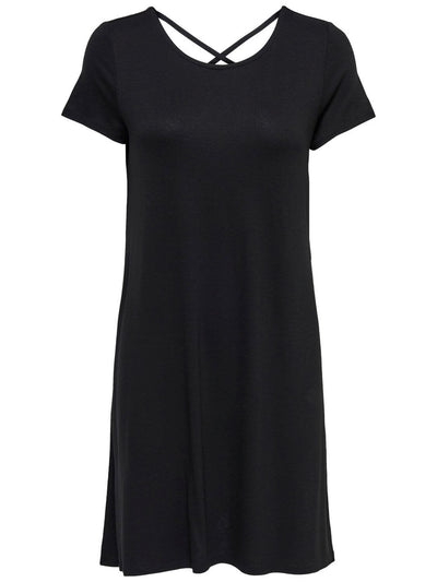 Loose dress with back details - Black - ONLY - Black