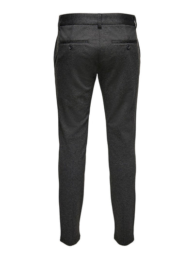 Mark Trousers - Dark grey with small cubes - Only & Sons - Grey 2