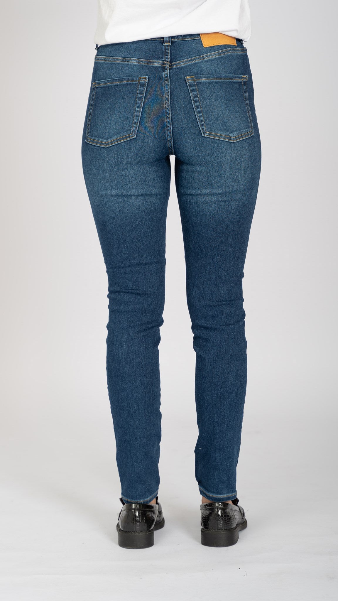 Performance Skinny Jeans - Medium Blue Denim - TeeShoppen - Blue 6