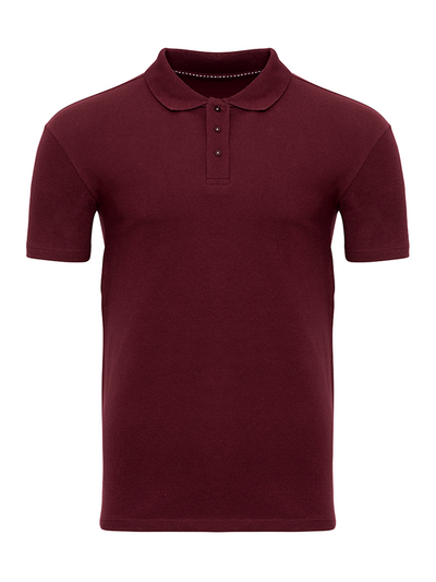 Muscle Polo Shirt - Burgundy - TeeShoppen - Red 2