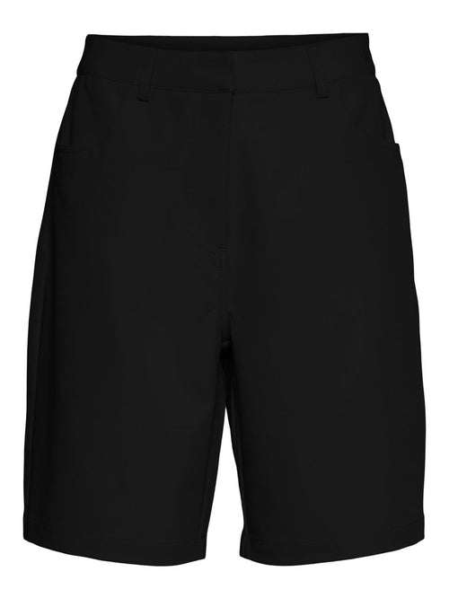 Drew High Waist Wide Shorts - Black - Noisy May - Black