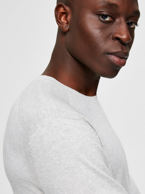 Organic Cotton Pullover - White - Selected Homme - White