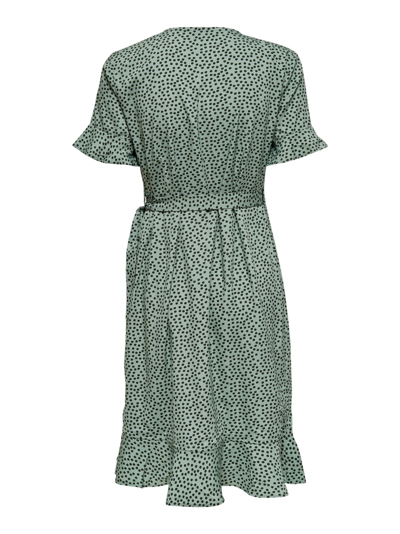 Olivia Wrap Dress - Chinois Green - ONLY - Green 8