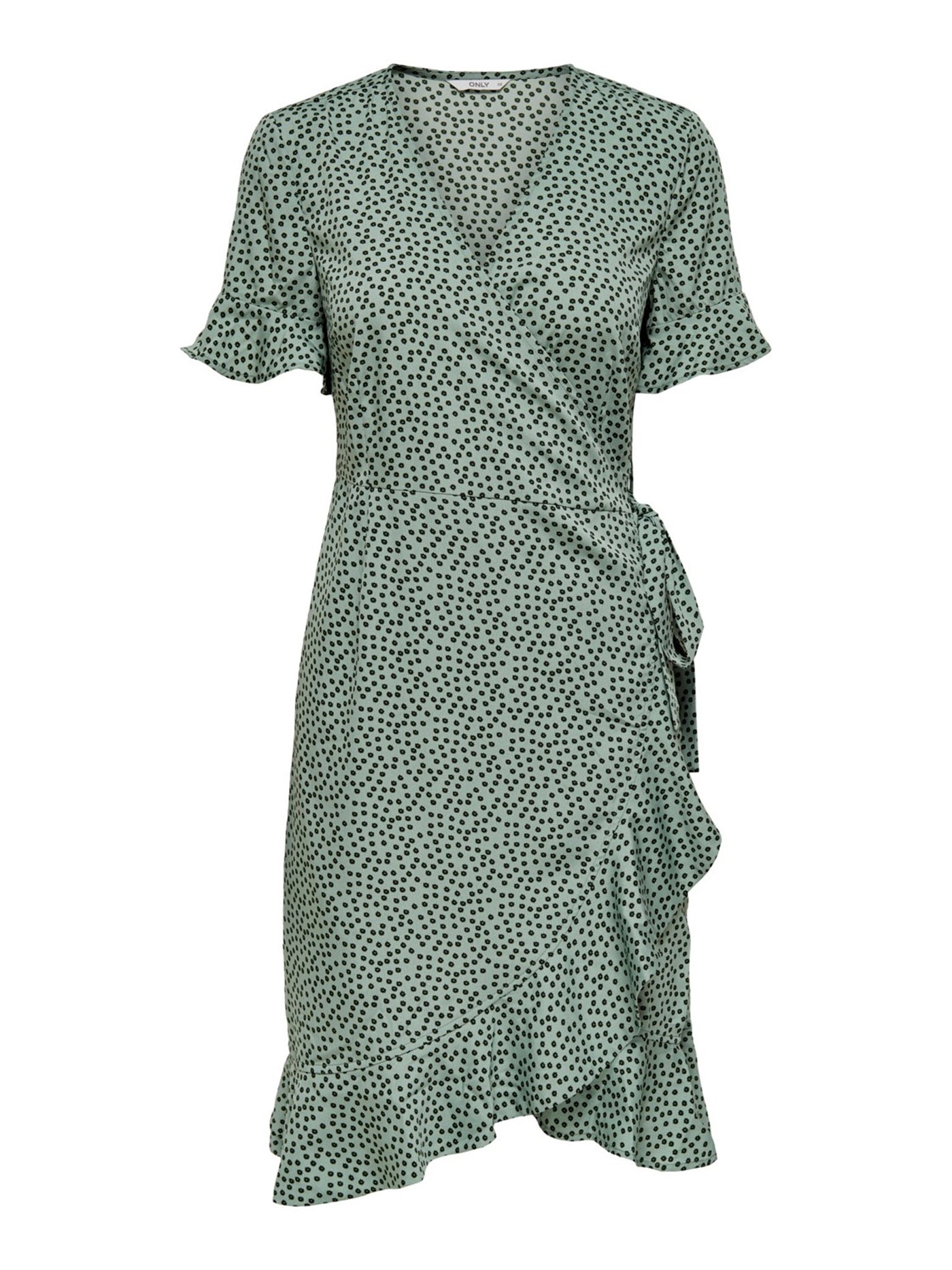 Olivia Wrap Dress - Chinois Green - ONLY - Green 7