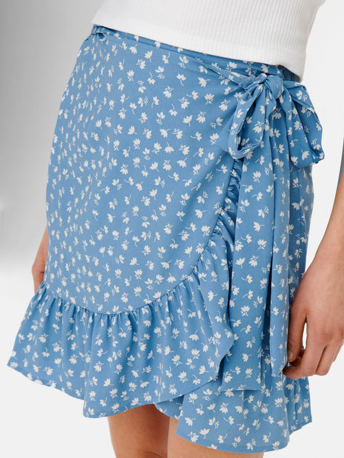 Olivia Wrap Skirt - Allure - ONLY - Blue